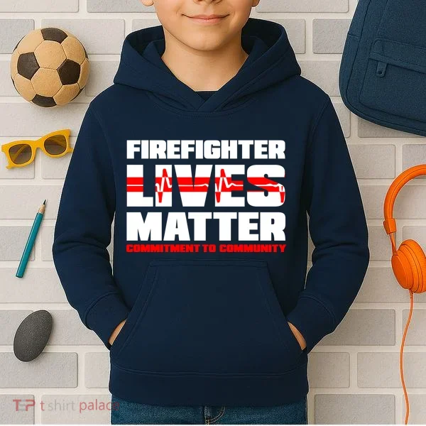 Firefighter Lives Matter Kids Hoodie