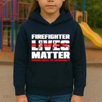 Firefighter Lives Matter Kids Hoodie thumb 3