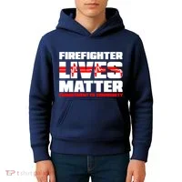 Firefighter Lives Matter Kids Hoodie thumb 4