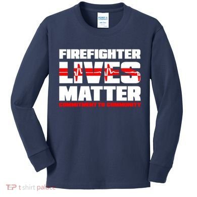 Firefighter Lives Matter Kids Long Sleeve Shirt