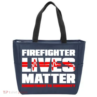 Firefighter Lives Matter Tote Bag
