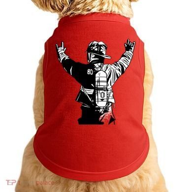Firefighter Rock Hands Doggie Tank