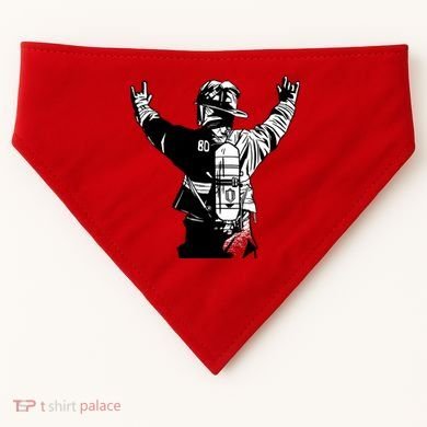 Firefighter Rock Hands USA-Made Doggie Bandana