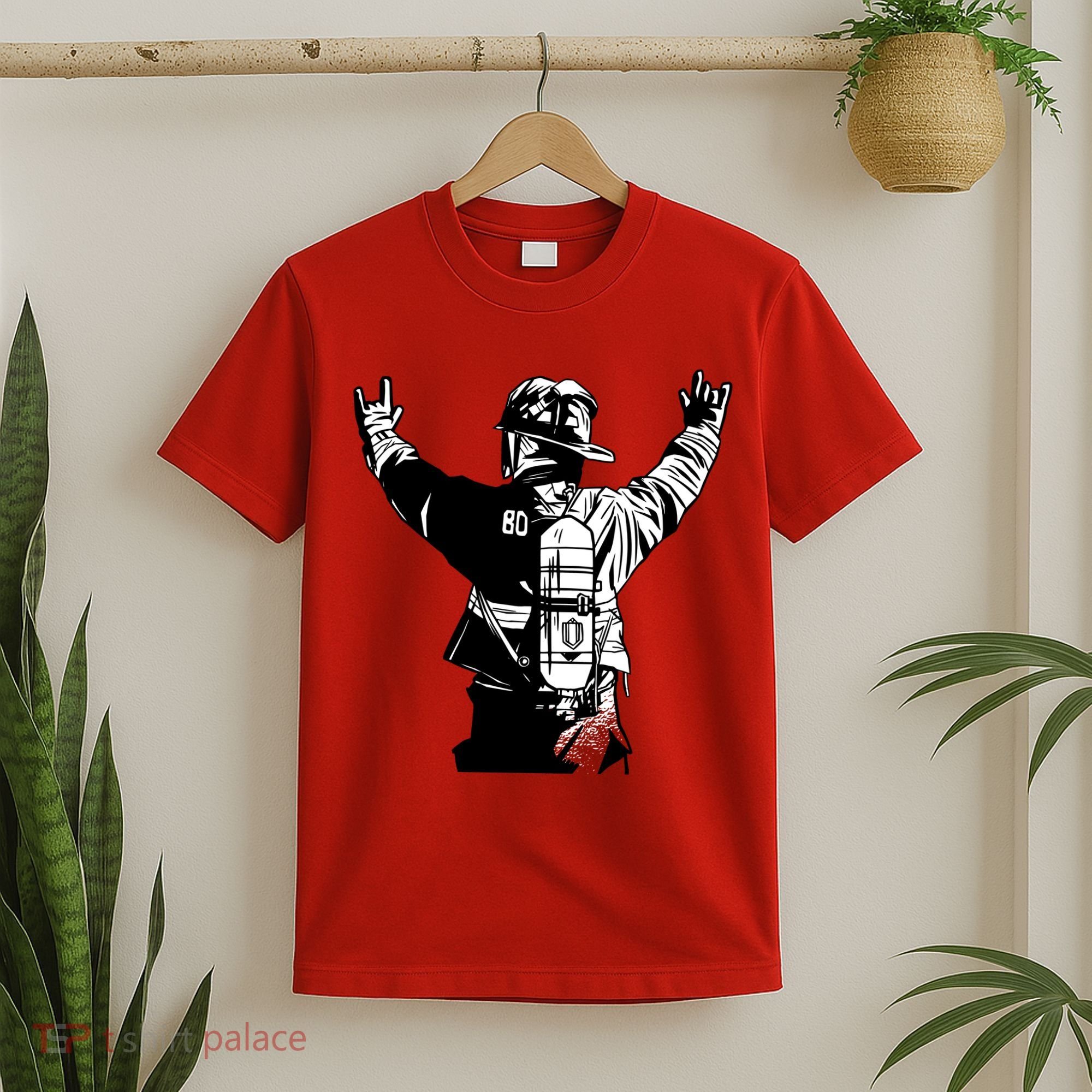 Firefighter Rock Hands T-Shirt