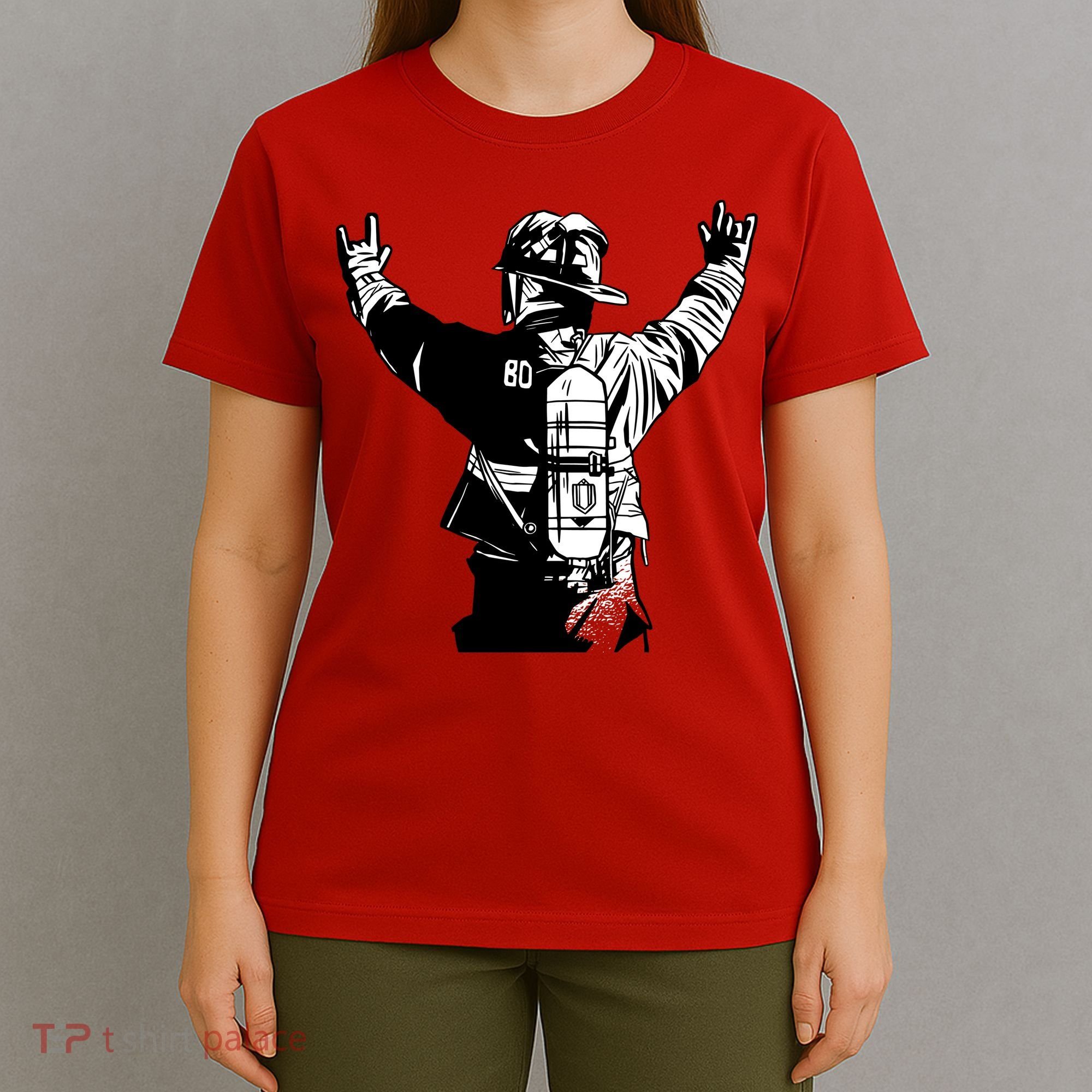 Firefighter Rock Hands T-Shirt