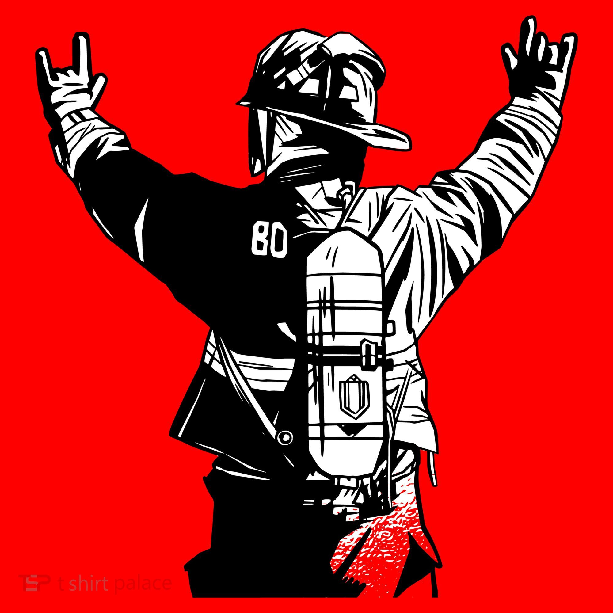 Firefighter Rock Hands T-Shirt