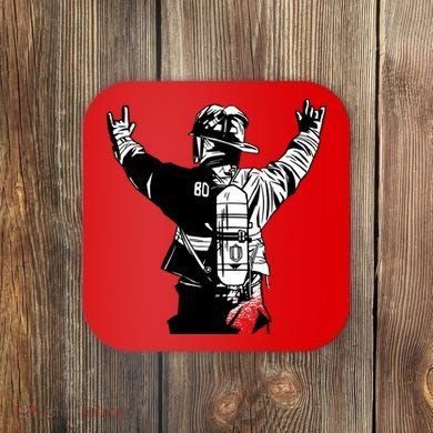 Firefighter Rock Hands Coaster