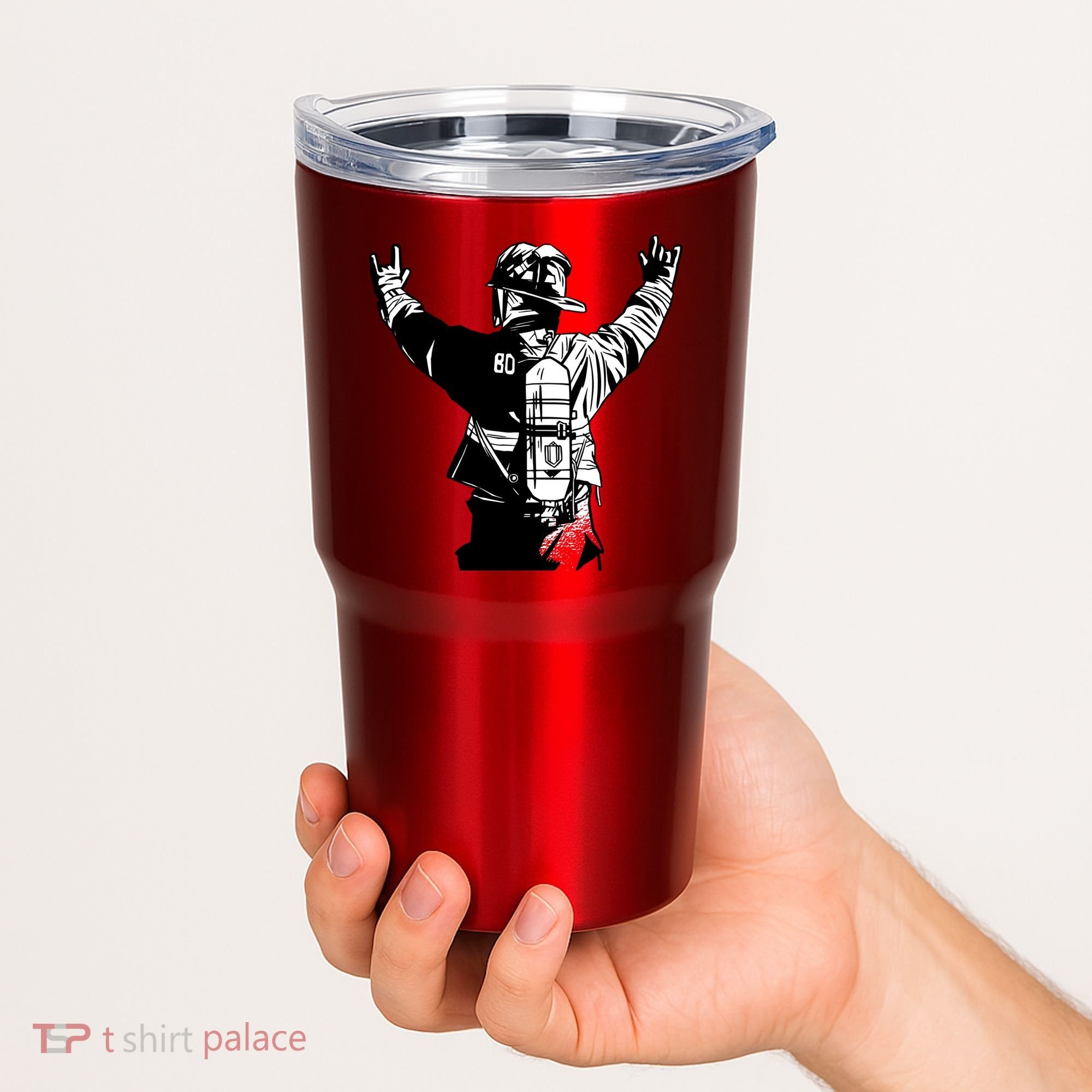 Firefighter Rock Hands Tumbler