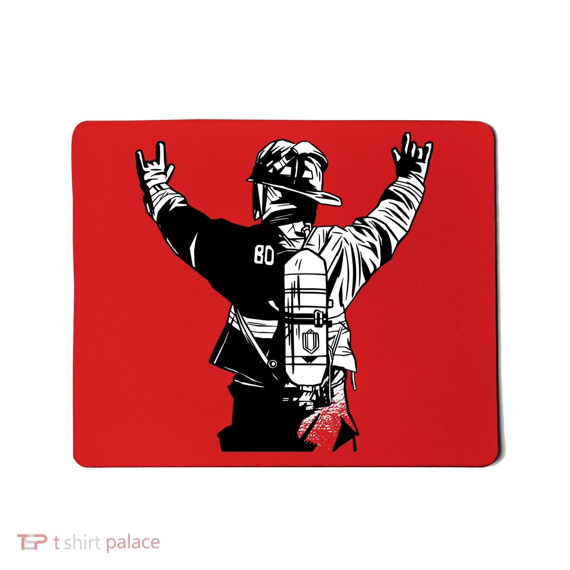 Firefighter Rock Hands Mousepad