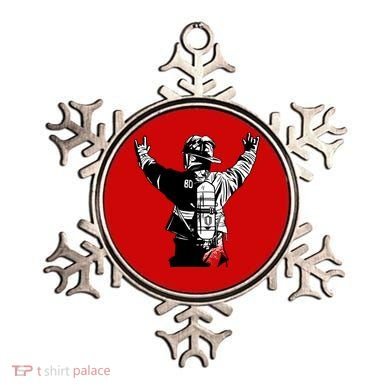Firefighter Rock Hands Ornament