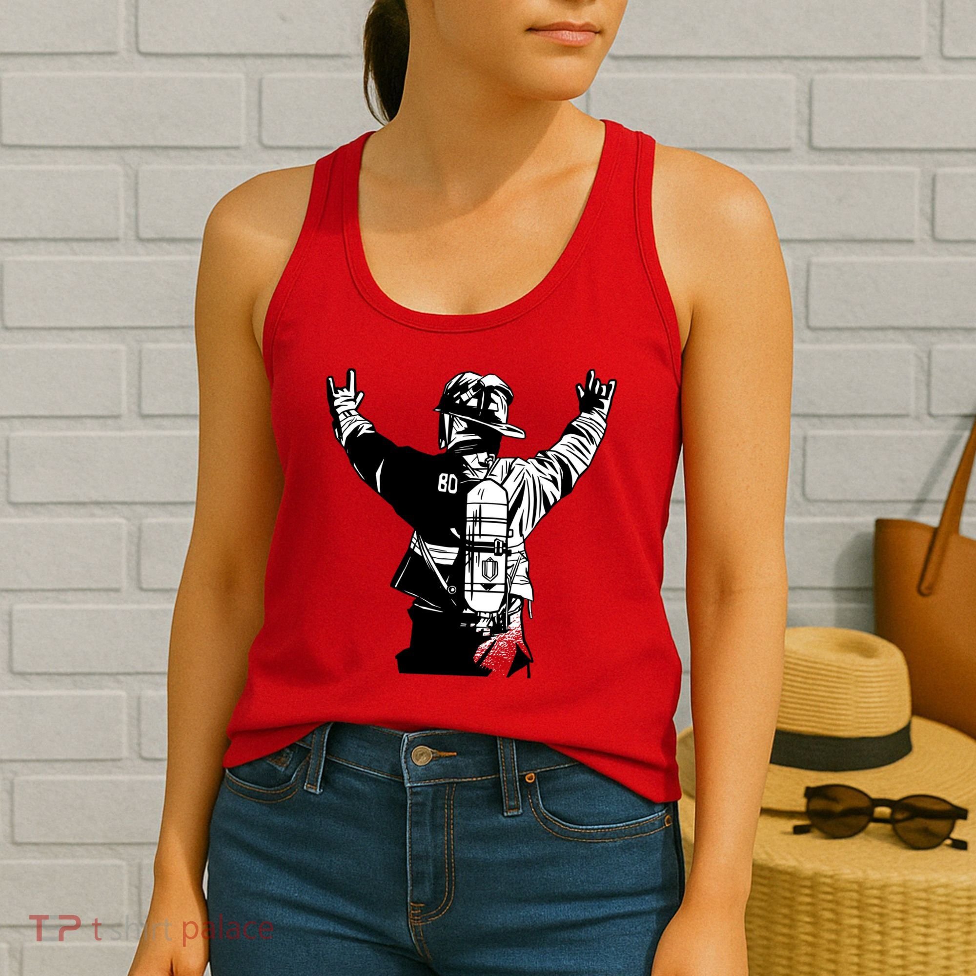 Firefighter Rock Hands Women's Tank Top