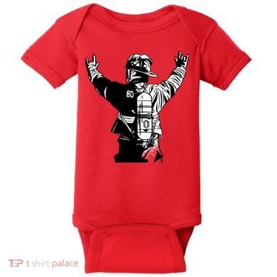 Firefighter Rock Hands Baby Bodysuit