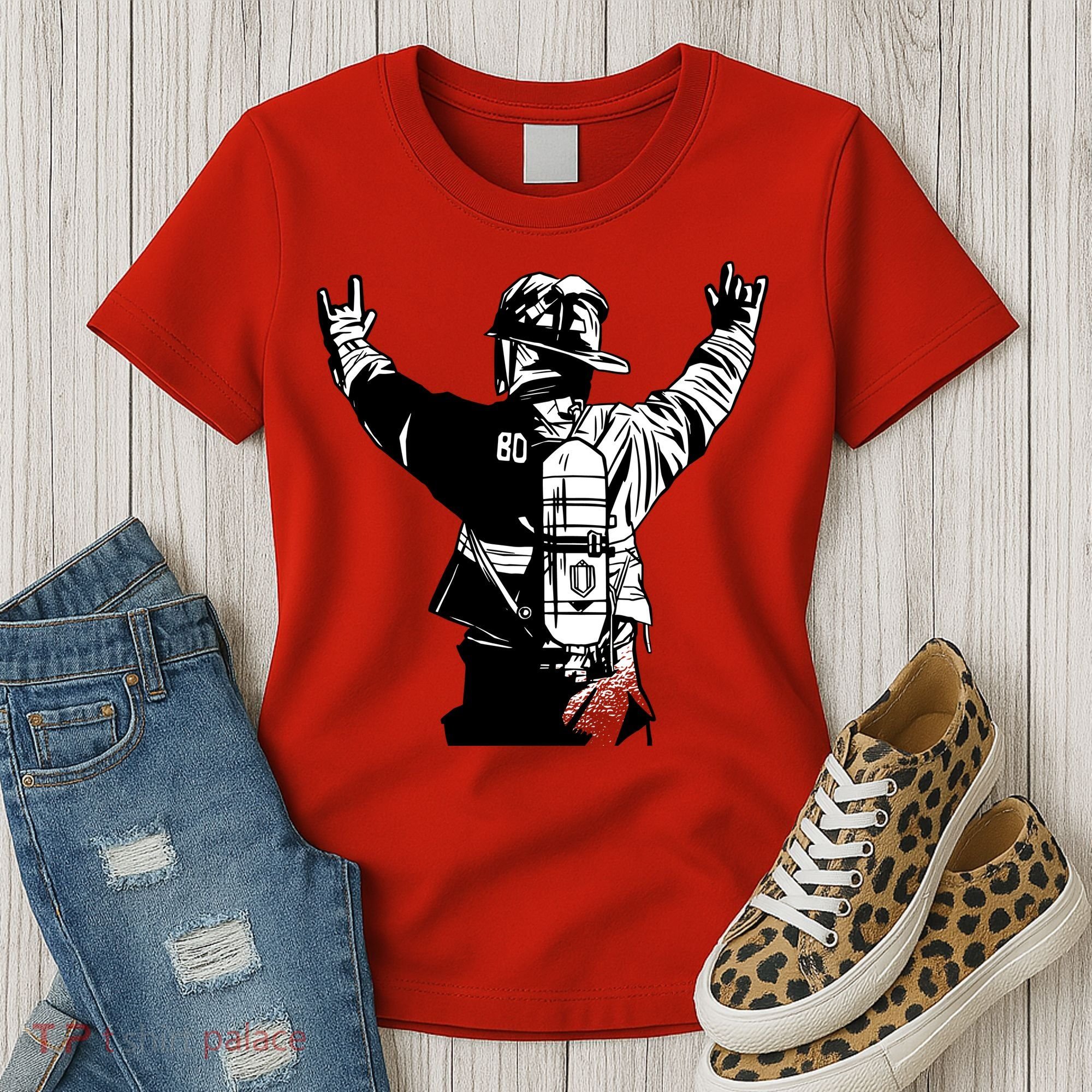 Firefighter Rock Hands Women's T-Shirt