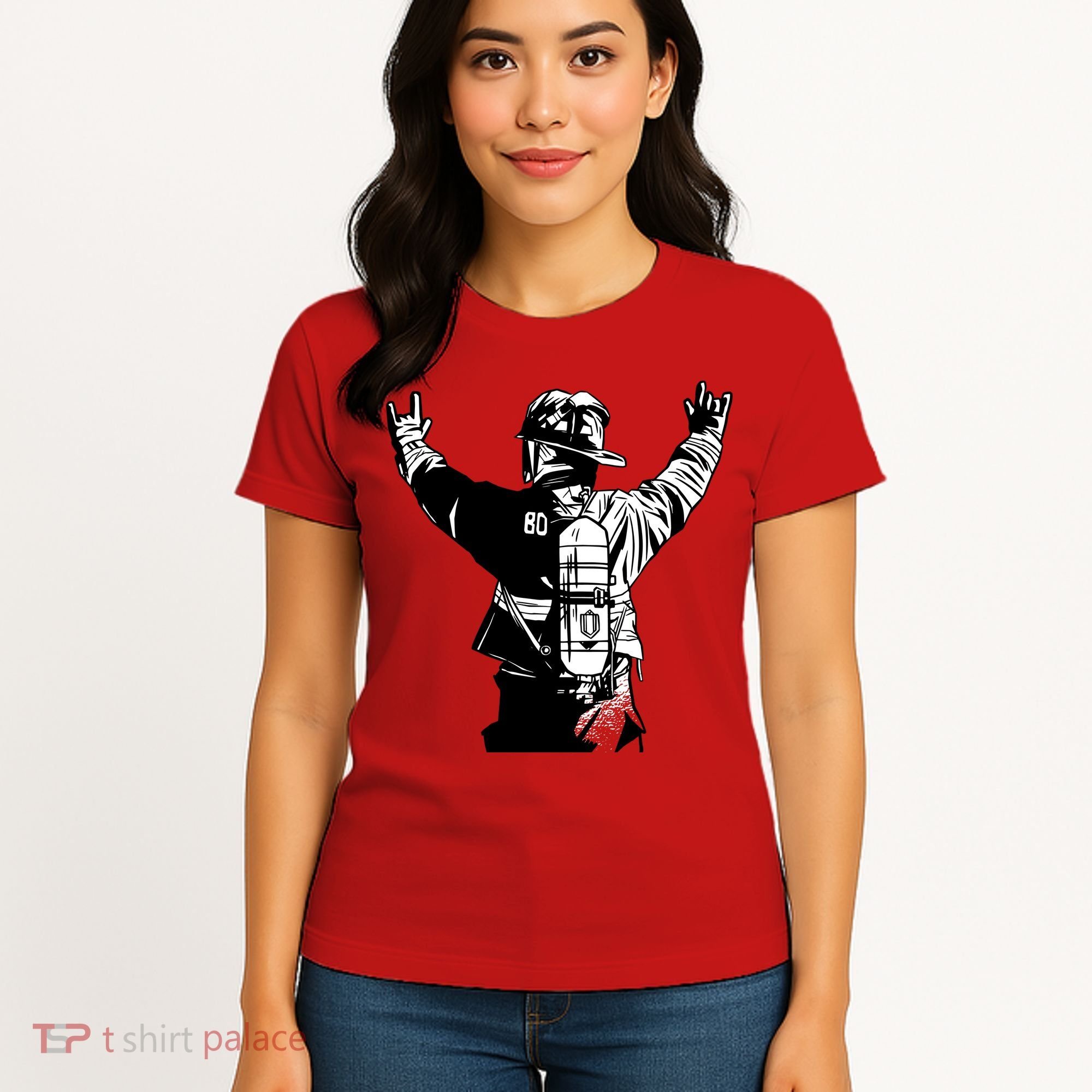 Firefighter Rock Hands Women's T-Shirt