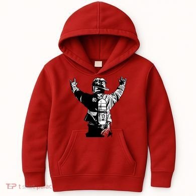 Firefighter Rock Hands Kids Hoodie