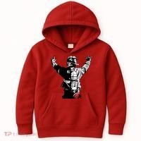 Firefighter Rock Hands Kids Hoodie thumb 0