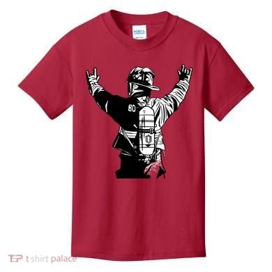 Firefighter Rock Hands Kids T-Shirt