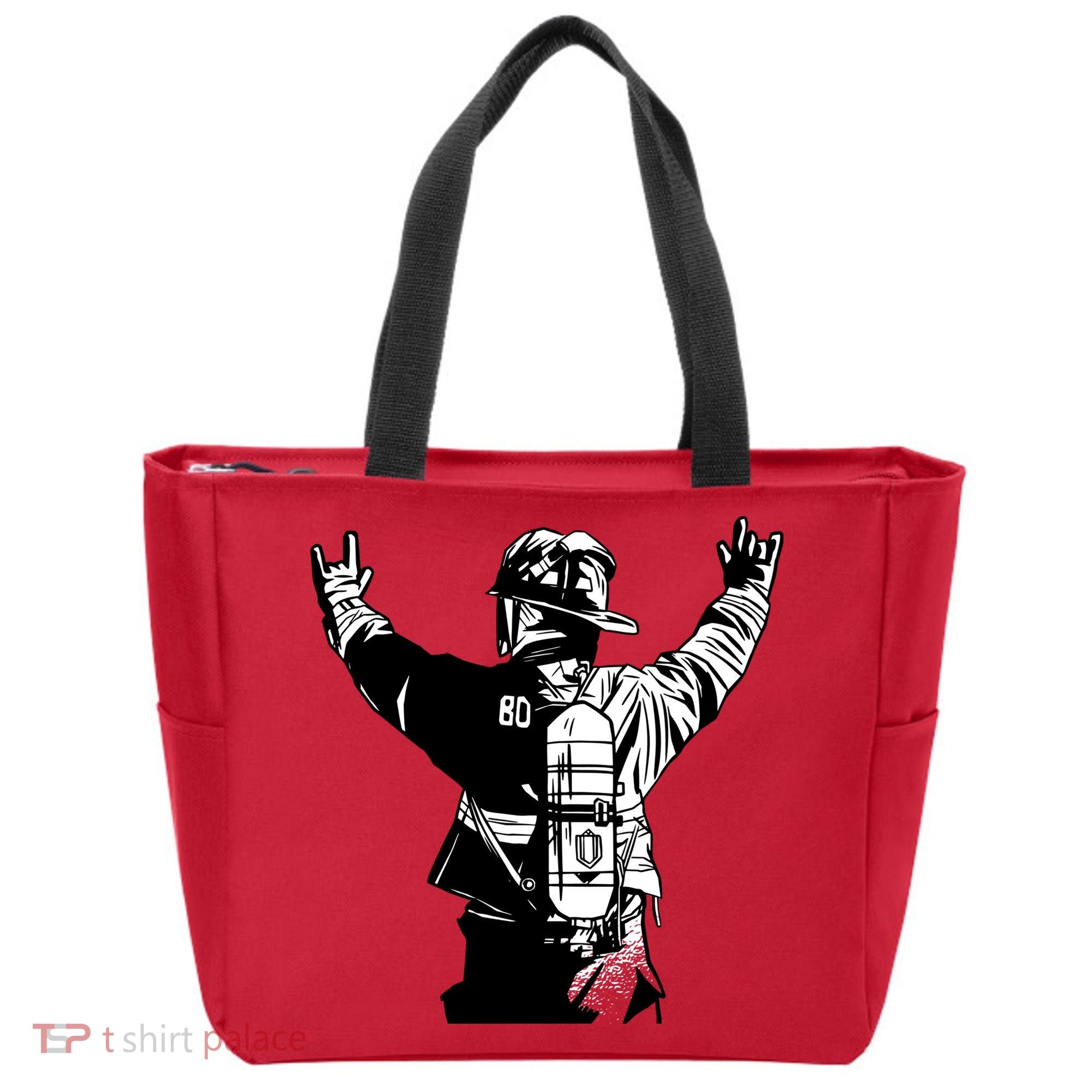 Firefighter Rock Hands Tote Bag