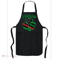 Firefighter St. Patrick's Day Red Line Clover Apron thumb 0