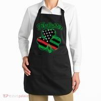 Firefighter St. Patrick's Day Red Line Clover Apron thumb 2