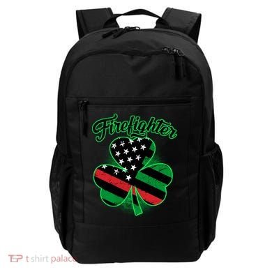 Firefighter St. Patrick's Day Red Line Clover Backpack