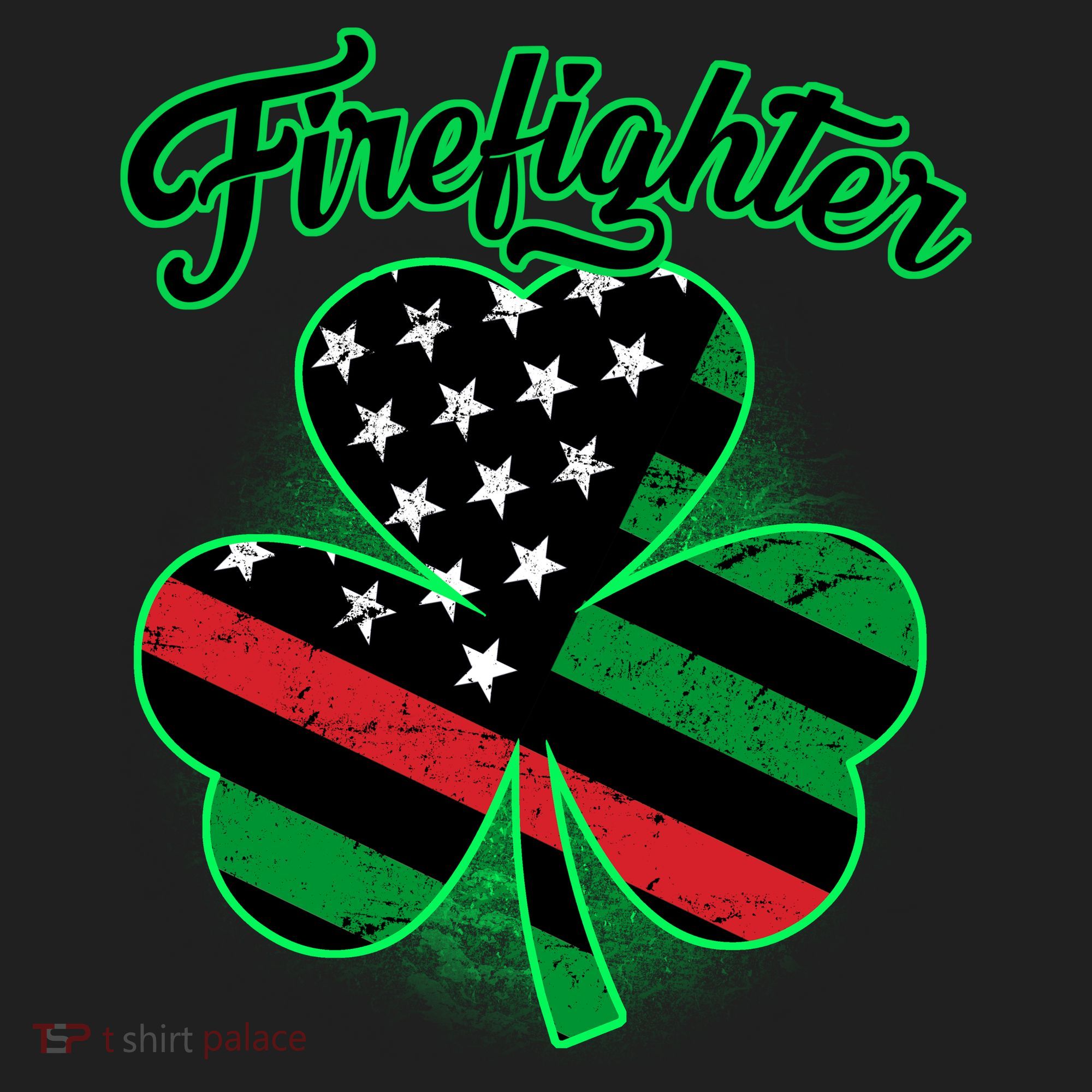 Firefighter St. Patrick's Day Red Line Clover Tumbler