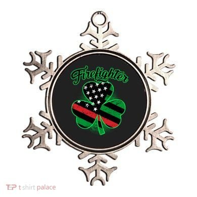 Firefighter St. Patrick's Day Red Line Clover Ornament