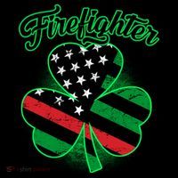 Firefighter St. Patrick's Day Red Line Clover Visor thumb 3