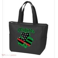 Firefighter St. Patrick's Day Red Line Clover Tote Bag thumb 3