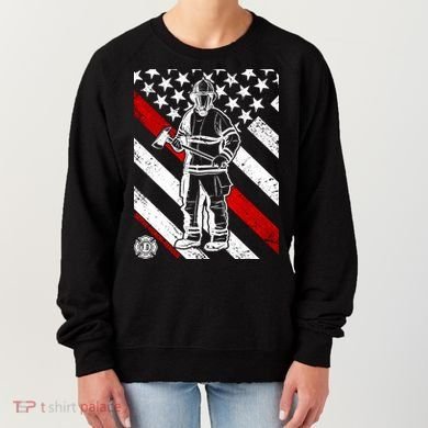 Firefighter Thin Red Line Serve Honor Rescue Women's Sweatshirt