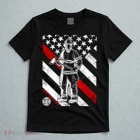 Firefighter Thin Red Line Serve Honor Rescue T-Shirt thumb 5