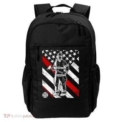 Firefighter Thin Red Line Serve Honor Rescue Backpack