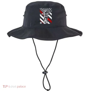 Firefighter Thin Red Line Serve Honor Rescue Bucket Hat