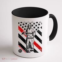 Firefighter Thin Red Line Serve Honor Rescue Coffee Mug thumb 1