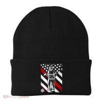 Firefighter Thin Red Line Serve Honor Rescue Beanie thumb 0