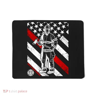 Firefighter Thin Red Line Serve Honor Rescue Mousepad