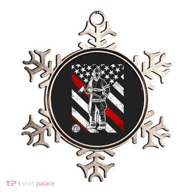 Firefighter Thin Red Line Serve Honor Rescue Ornament