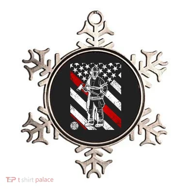 Firefighter Thin Red Line Serve Honor Rescue Ornament