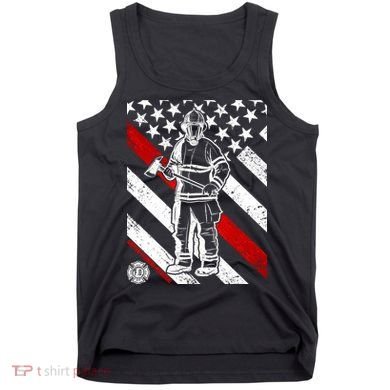 Firefighter Thin Red Line Serve Honor Rescue Tank Top