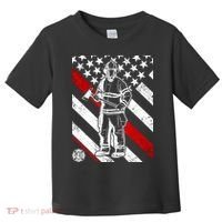 Firefighter Thin Red Line Serve Honor Rescue Toddler T-Shirt thumb 0