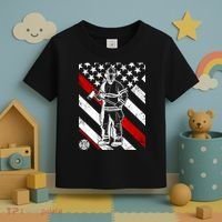 Firefighter Thin Red Line Serve Honor Rescue Toddler T-Shirt thumb 3