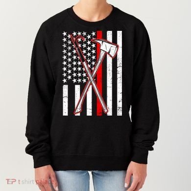 Firefighter US Flag Thin Red Line Women's Sweatshirt
