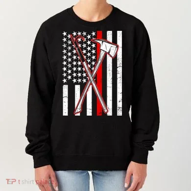 Firefighter US Flag Thin Red Line Women's Sweatshirt