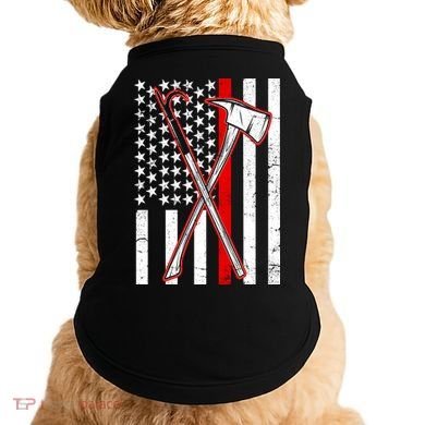 Firefighter US Flag Thin Red Line Doggie Tank