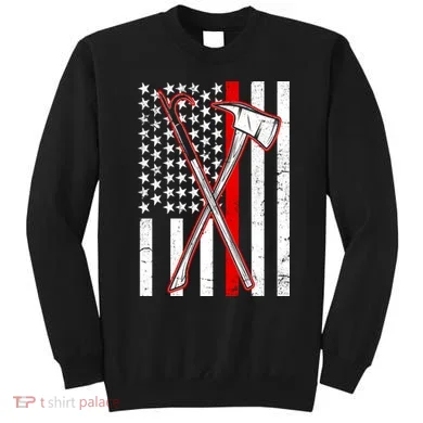 Firefighter US Flag Thin Red Line Sweatshirt
