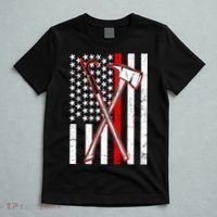Firefighter US Flag Thin Red Line T-Shirt thumb 5