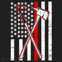 Firefighter US Flag Thin Red Line Beanie thumb 2