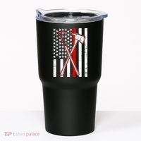 Firefighter US Flag Thin Red Line Tumbler thumb 0
