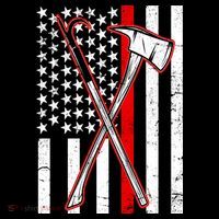 Firefighter US Flag Thin Red Line Mousepad thumb 1