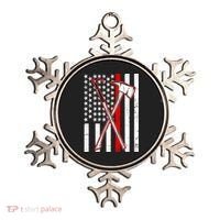Firefighter US Flag Thin Red Line Ornament thumb 0